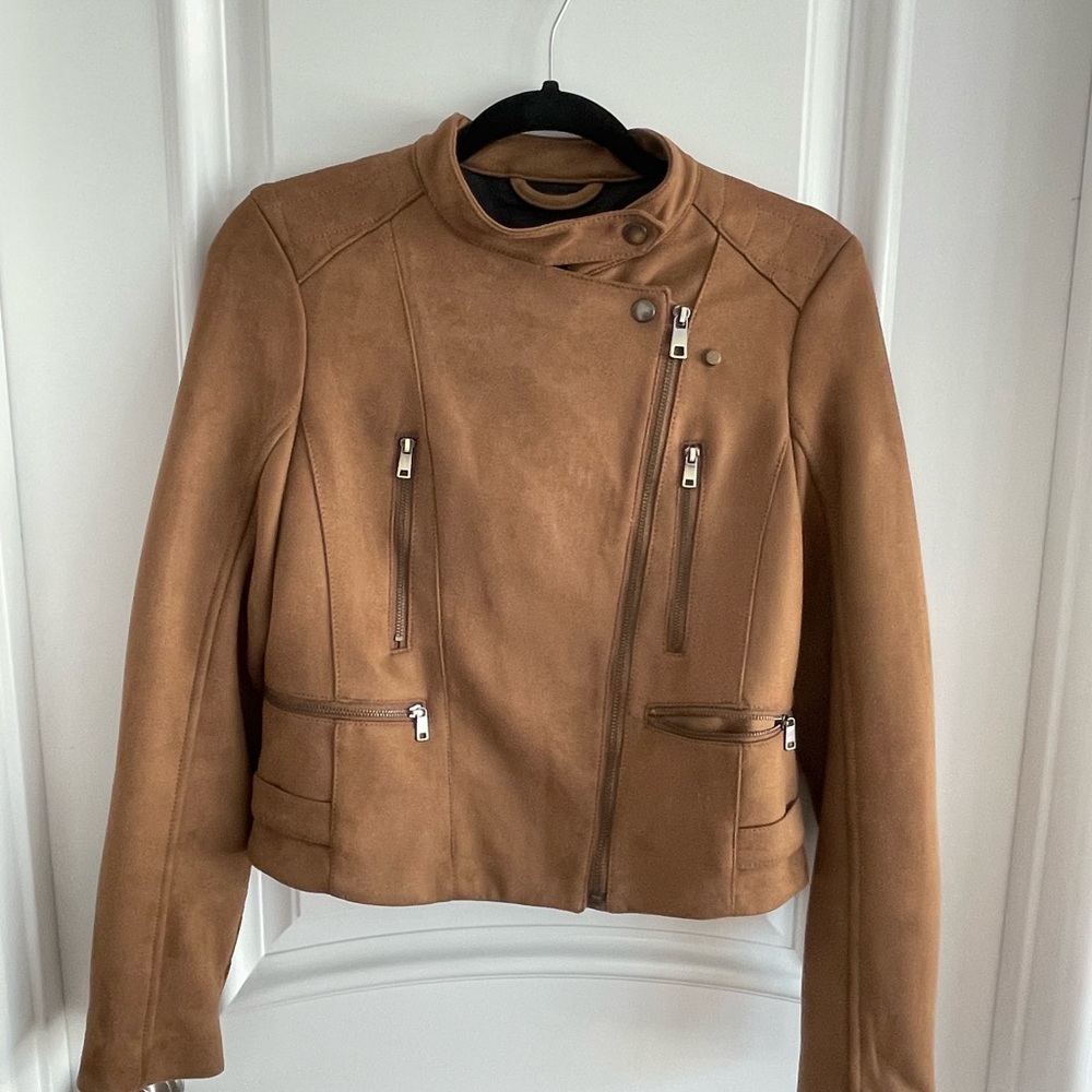Banana Republic - Suede like brown motor jacket